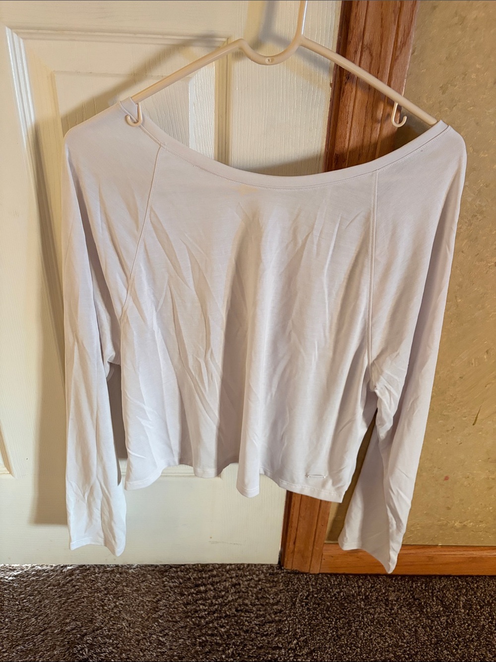 Victoria's Secret White Long-Sleeve Boatneck Top